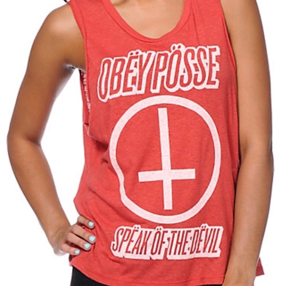 Obey Tank Top (Slightly Cropped)